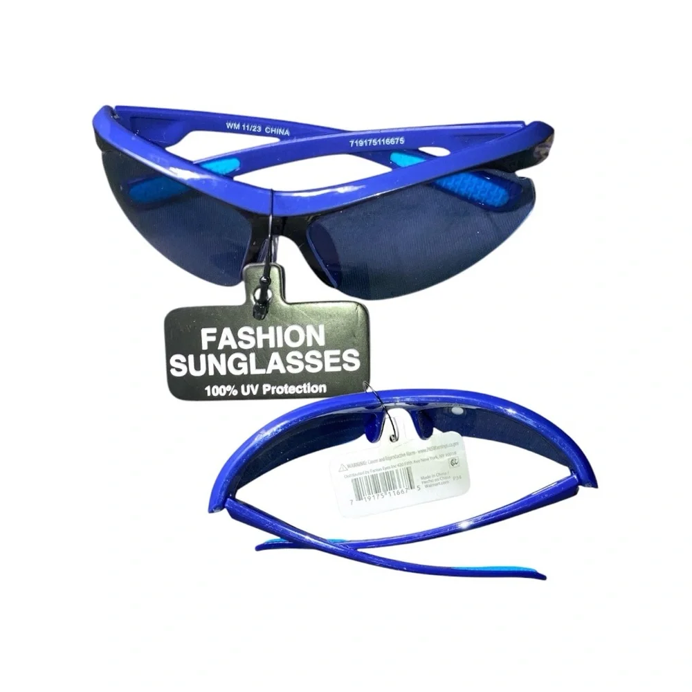 Sports Wrap Semi Rim Fashion Sunglasses